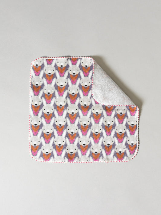 Haikara Little Handkerchief - Pink Bunny
