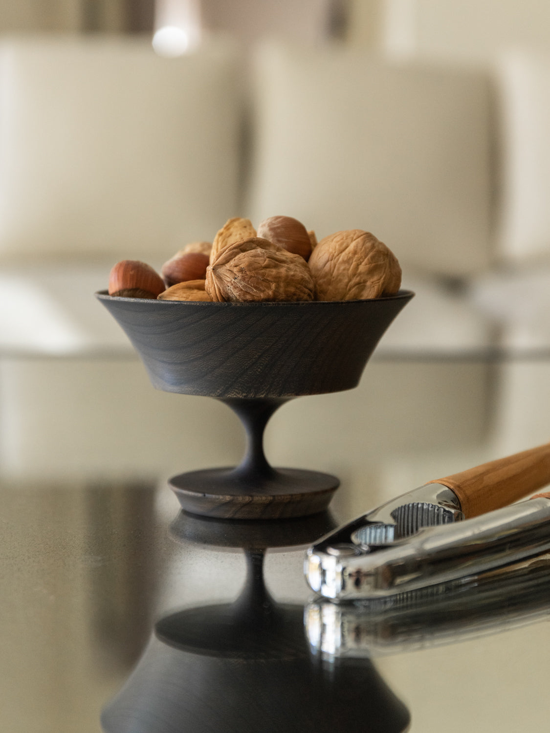 Sinafu Small Stand Bowl - Hasori (Black)