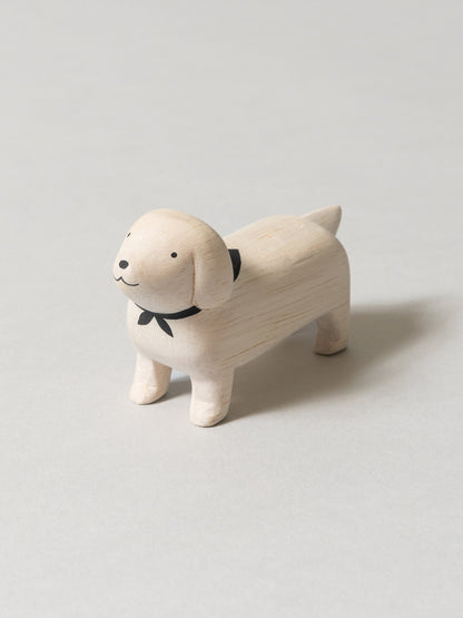 Wooden Animal - Dachshund, White