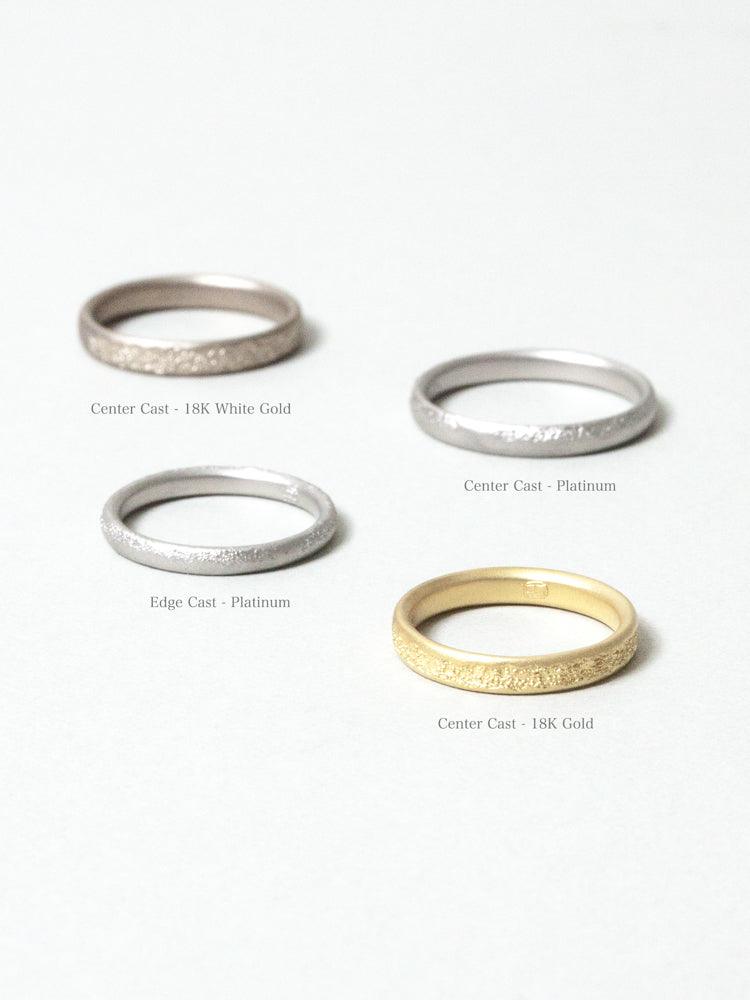 Center Cast Platinum Wedding Band - Rikumo